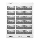 Silver Gray Look Rücksendeadresse Adressaufkleber (Vorne)