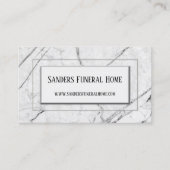 Silver Gray Marble Chic Business Card Visitenkarte (Vorderseite)