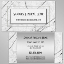 Silver Gray Marble Chic Business Card