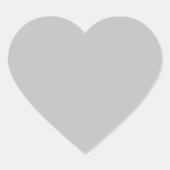 Silver Gray Matte Heart Sticker (Vorderseite)