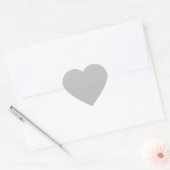 Silver Gray Matte Heart Sticker (Umschlag)