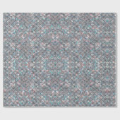 Silver Gray Mermaid Scales Holographic Decoupage Geschenkpapier (Flach)