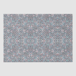 Silver Gray Mermaid Scales Holographic Decoupage Seidenpapier