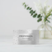 Silver Gray Metallic Abstrakte Kristalle Swarovski Visitenkarte (Stehend Vorderseite)