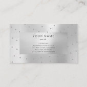 Silver Gray Metallic Abstrakte Kristalle Swarovski Visitenkarte (Rückseite)