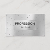 Silver Gray Metallic Abstrakte Kristalle Swarovski Visitenkarte (Vorderseite)