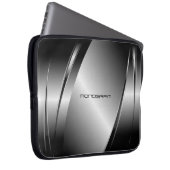 Silver Gray Metallic Look Stainless Steel Muster Laptopschutzhülle (Vorne Rechts)