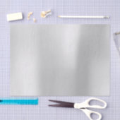 Silver Gray Metallic Minimal Branding Bridal Seidenpapier (Handwerk)