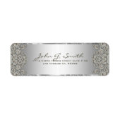 Silver Gray Metallic Muster Wirbel (Vorne)