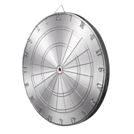 Silver Gray Metallic Textur Dartscheibe (Vorderseite rechts)