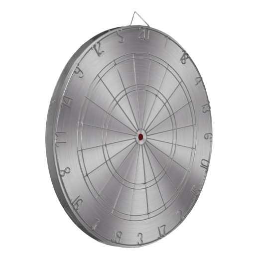 Silver Gray Metallic Textur Dartscheibe (Vorderseite Links)