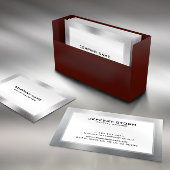 Silver Gray Metallic Textur Visitenkarte