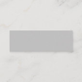 Silver Gray Mini Business Card Visitenkarte (Rückseite)