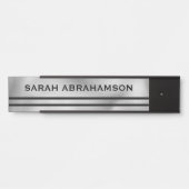 Silver Gray Modern Door Signature Name Plate Türschild (Vorderseite )