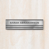 Silver Gray Modern Door Signature Name Plate Türschild (Vorderseite )