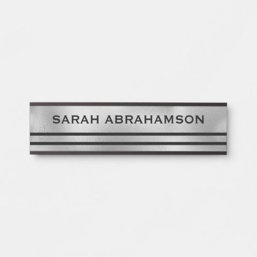 Silver Gray Modern Door Signature Name Plate Türschild (Vorderseite )