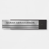 Silver Gray Modern Door Signature Name Plate Türschild (Vorderseite )
