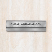Silver Gray Modern Door Signature Name Plate Türschild (Vorderseite )