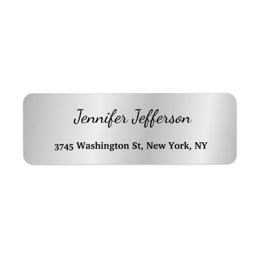 Silver Gray Modernes Handwriting Schlicht Beruflic (Vorne)