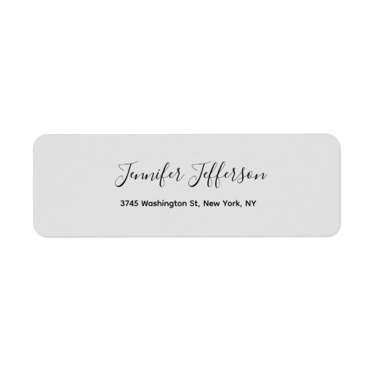 Silver Gray Modernes Handwriting Schlicht Beruflic (Vorne)