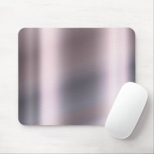 Silver Gray Monochrom Minimal Rose Metallic Steel Mousepad
