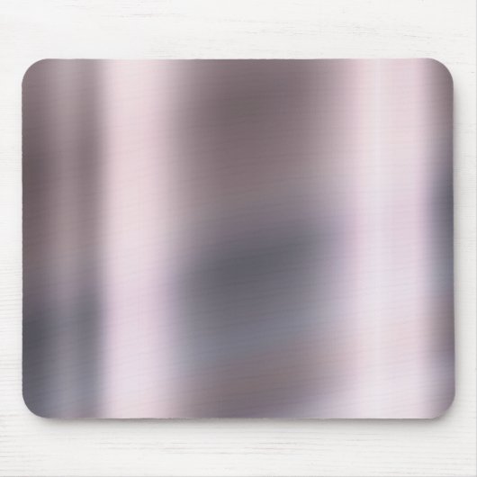Silver Gray Monochrom Minimal Rose Metallic Steel Mousepad (Vorne)