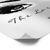 Silver Gray Name Makeup Artist Beauty Studio Lashe Poster (Ecke)