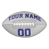 SILVER GRAY NAVUE BLAU UND WEISS Custom Football (Vorderseite)
