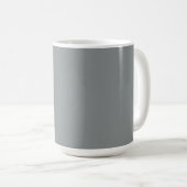 Silver Gray Personalisiert Grau Hintergrund Kaffeetasse (VorderseiteRechts)