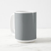 Silver Gray Personalisiert Grau Hintergrund Kaffeetasse (Vorderseite Links)