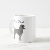 Silver Gray Poodle Liebe Kaffeemaschine Tasse indi (Vorderseite Links)