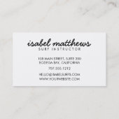 Silver Gray Reclased Wood Visitenkarte (Rückseite)