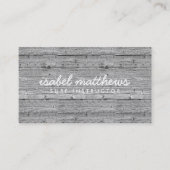 Silver Gray Reclased Wood Visitenkarte (Vorderseite)