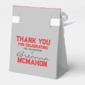 Silver Gray & Red Abschluss Fevor Boxes Geschenkschachtel (Rückseite)