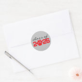 Silver Gray & Red Paw Print Abschluss Stickers (Umschlag)