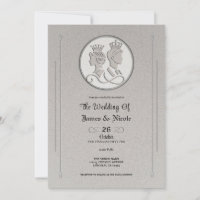 Silver Gray Royal Storybook King Queen Wedding