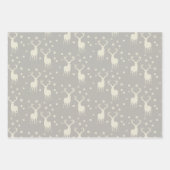 Silver Gray Rustic Woodland Holiday Pattern Geschenkpapier Set (Vorderseite 2)