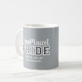 Silver Gray School Pride Mascot Name Kaffeemaschin Kaffeetasse (Vorderseite Links)