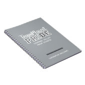 Silver Gray School Pride Mascot Name Notebook Notizblock (Rechte Seite)