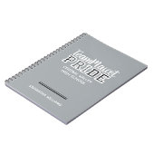 Silver Gray School Pride Mascot Name Notebook Notizblock (Linke Seite)