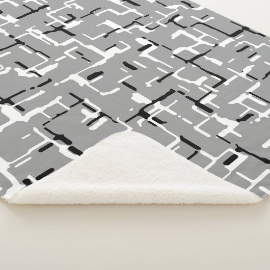 Silver Gray Schwarz-weiß Sherpadecke (3/4)