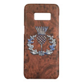 Silver Gray Scottish Thistle Dekoration Case-Mate Samsung Galaxy Hülle (Rückseite)
