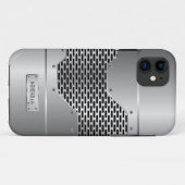 Silver Gray Shiny Metallic Look Muster Case-Mate iPhone Hülle (Rückseite (Horizontal))
