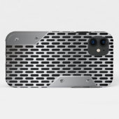 Silver Gray Shiny Metallic Look Muster Case-Mate iPhone Hülle (Rückseite (Horizontal))