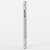 Silver Gray Snowflakes Christmas Holiday Monogram Case-Mate iPhone Hülle (Hinten/Rechts)