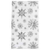 Silver Gray Snowflakes Pattern Kleine Geschenktüte (Vorderseite)