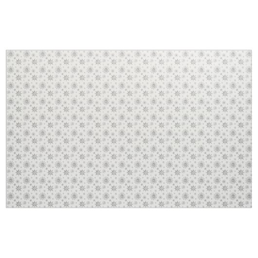 Silver Gray Snowflakes Pattern Stoff (Yard (91,4 cm))