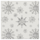 Silver Gray Snowflakes Pattern Stoff (Nahaufnahme)