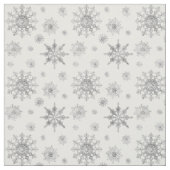 Silver Gray Snowflakes Pattern Stoff (Muster)