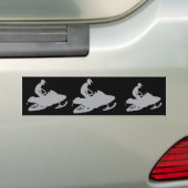 Silver Gray Snowmobiler Autoaufkleber (Auf Auto)